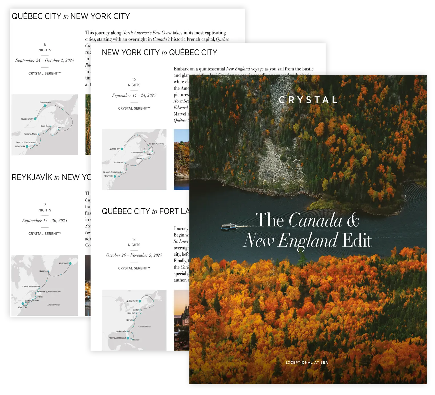 crystal cruises e-brochure canada and new england